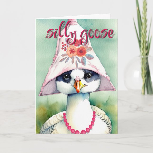 Cartes de vœux Silly Goose Anniversaire Remise de  (Devant)