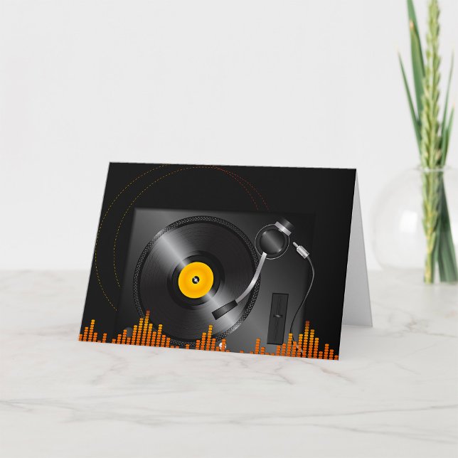 Cartes de voeux Tourne-disques (Créateur téléchargé)