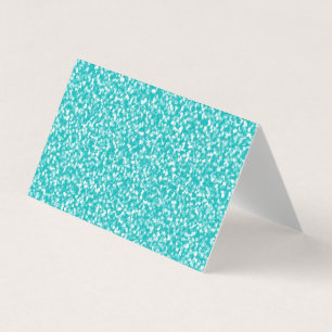 Cartes de voeux turquoises à blanc