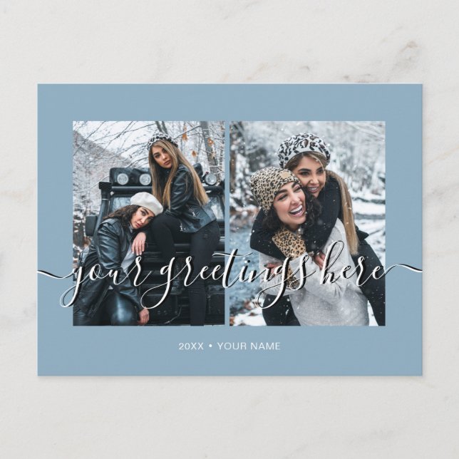 Cartes de vœux universelles personnalisées 2 photo (Devant)