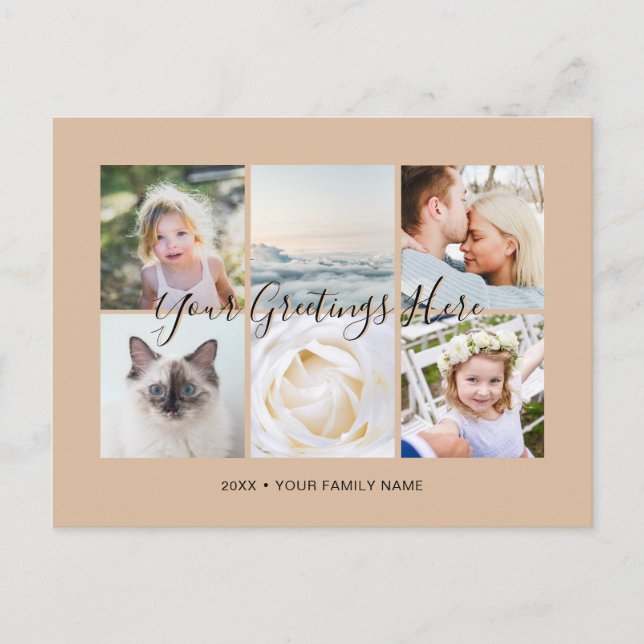 Cartes de vœux universelles personnalisées avec 6  (Devant)