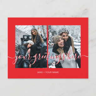 Cartes de vœux universelles personnalisées rouges