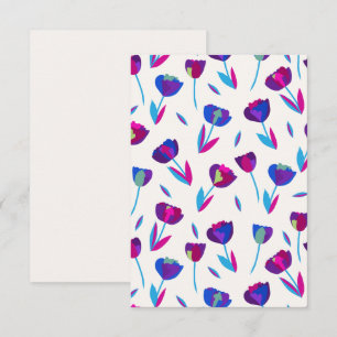 Cartes de vœux vierges aux tulipes fantaisistes