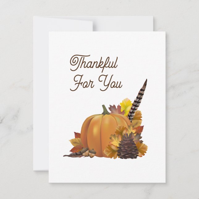 Cartes de voeux vierges bons thanksgivings (Devant)