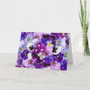Cartes de vœux vierges Fleurs de printemps Pensées