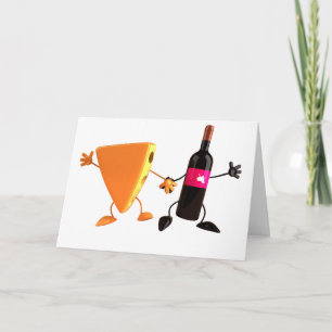 Cartes de vœux vin et fromage