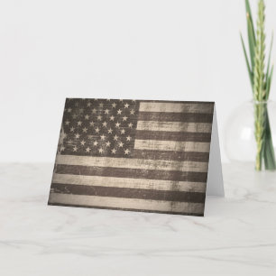Cartes de voeux vintage American Flag