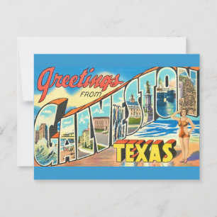 Cartes de vœux vintage de Galveston