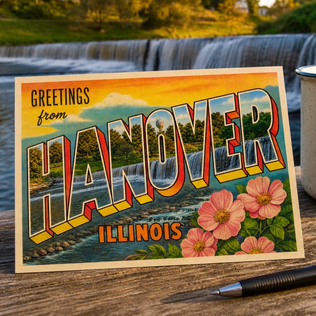 Cartes de vœux vintage Hanover Illinois (Créateur téléchargé)