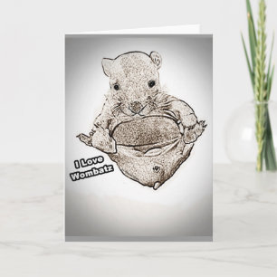 Cartes de voeux Wombat Joey