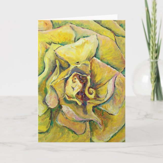 Cartes de voeux Yellow Rose (Devant)