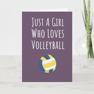 Cartes de Volleyball Rose Mignon Équipe de Sport J