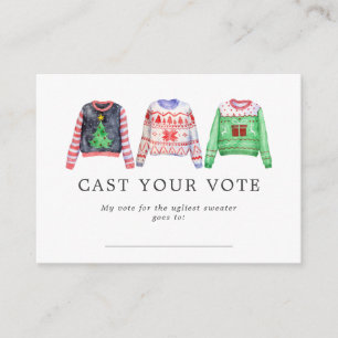 Cartes de vote pour les vilains chandails de Noël