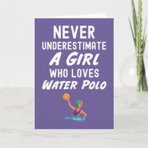 Cartes de Water-polo Rose Pour Filles