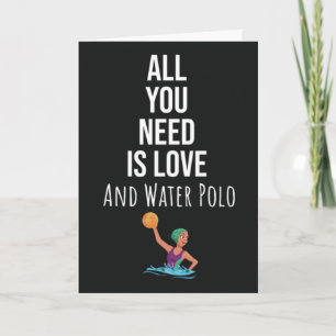 Cartes de water-polo vintage joueur de sport