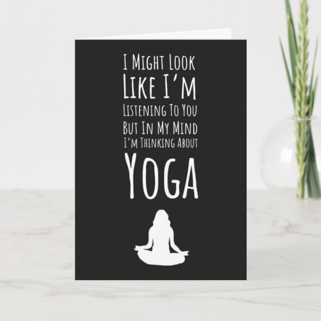Cartes de Yoga Amusantes Humour Blague (Devant)