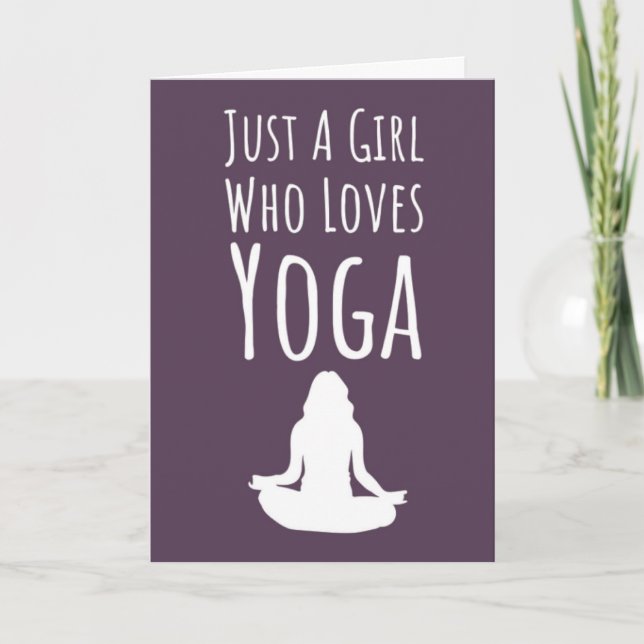 Cartes de Yoga Rose Clair Pour Filles Pour Elle (Devant)