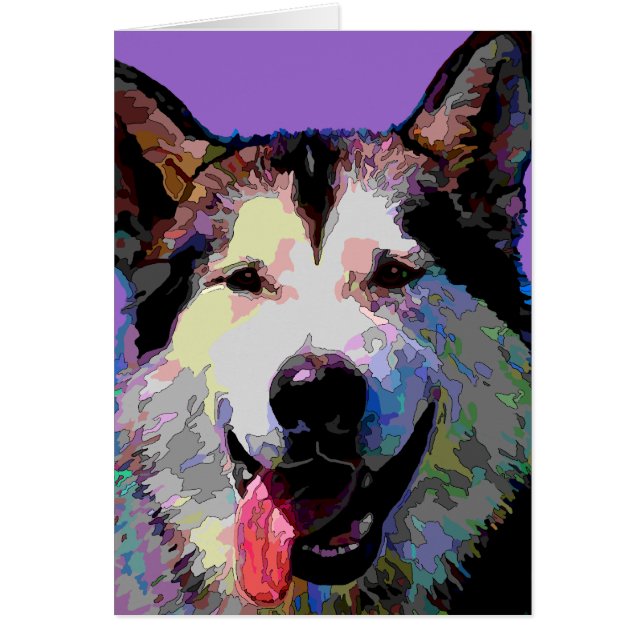 Cartes d'éblouissement "Kiska" de Malamute (Devant)
