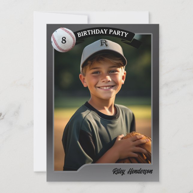 Cartes d'échange de baseball Anniversaire Fête Inv (Devant)