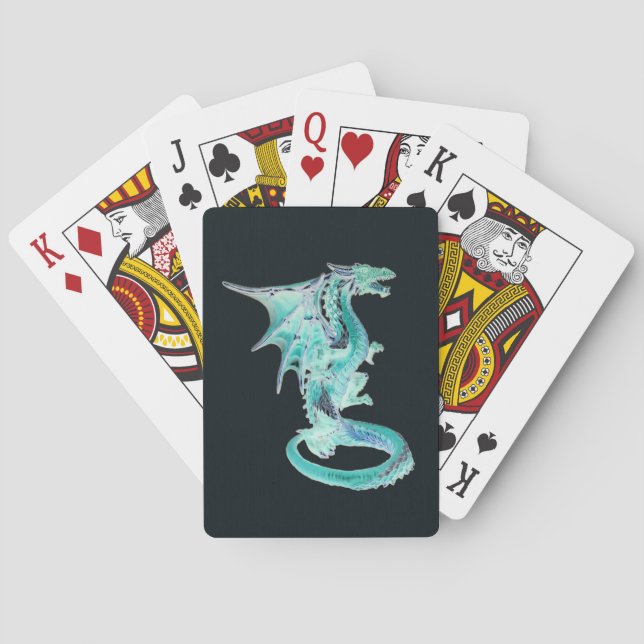 Cartes Deck de jeu Ethereal Sky Dragon Blue Fantasy (dos)