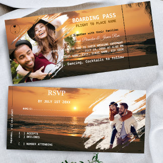 Cartes d'embarquement Photos de plage Billets de m