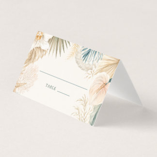 Cartes d'emplacement de mariage élégant sur la pla
