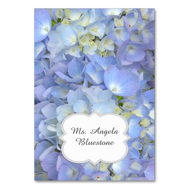 Cartes d'emplacement Tentées Nom Hydrangea Bleue (Par défaut)