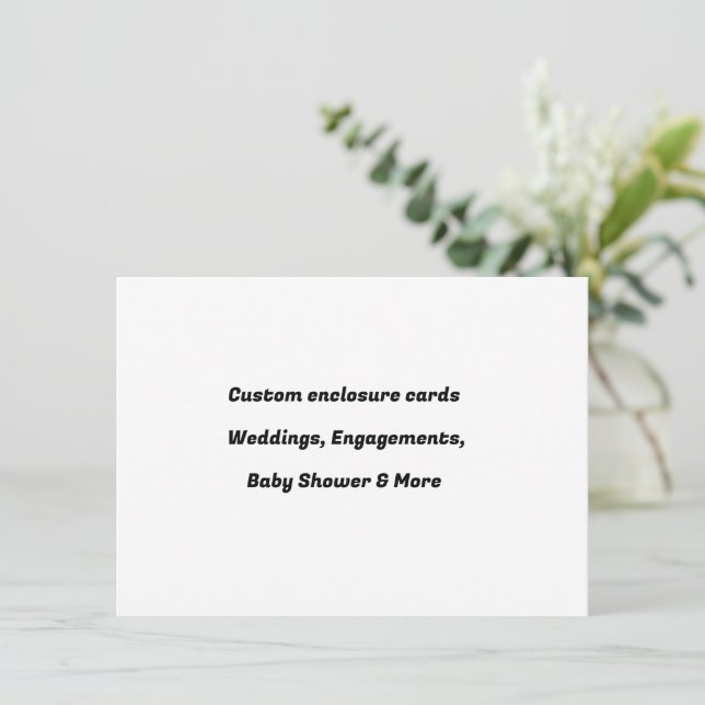 Cartes d'encart personnalisées - Cartes à insérer  (Debout devant)