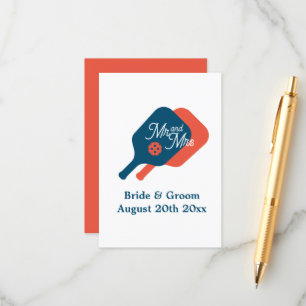 Cartes d'enceinte mariage de pickleball exceptionn