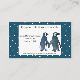 Cartes d'enceinte Mariage en couple de pingouin
