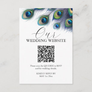 Cartes d'enceinte Mariage Peacock Aquarelle