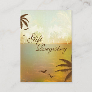 Cartes d'enregistrement des cadeaux Tropical Orang