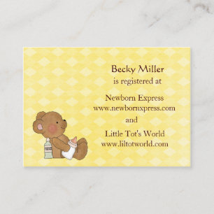Cartes d'enregistrement du Baby shower d'ours Brow