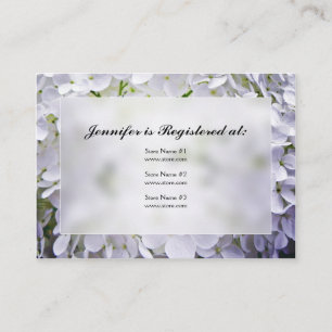 Cartes d'enregistrement du Baby shower Hydrangea