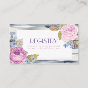 Cartes d'enregistrement Fleurs et Grilles