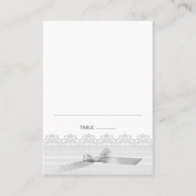 Cartes dentelle et ruban (Devant)