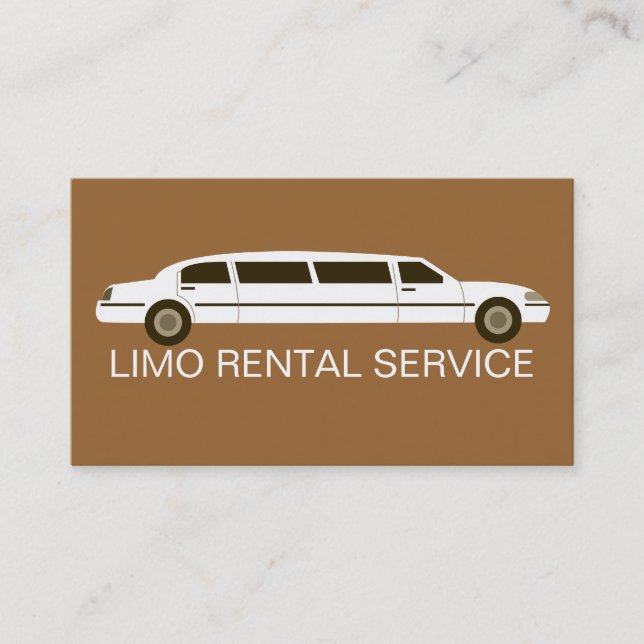 Cartes d'entreprise de location de limousine (Devant)