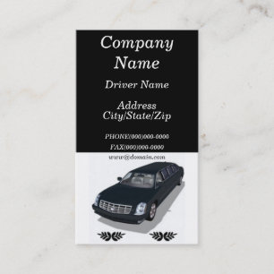 Cartes d'entreprise de services de limousine de