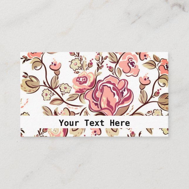 Cartes d'entreprise/profil florales (Devant)