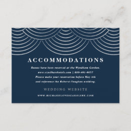 Cartes d'enveloppe de guirlandes Art Déco Bleu mar