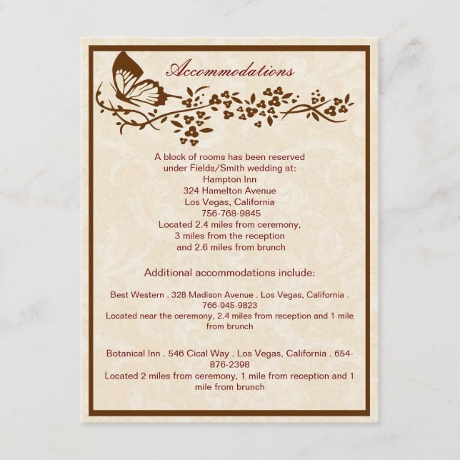 Cartes d'enveloppe de mariage élégantes pour papil (Devant)