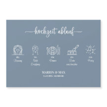 Cartes déroulement mariage Dusty Blue 01