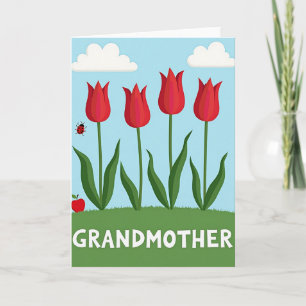 Cartes des grands-mères à fleurs écarlates