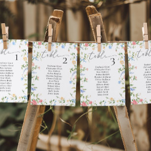 Cartes des signes du Mariage fleur sauvage