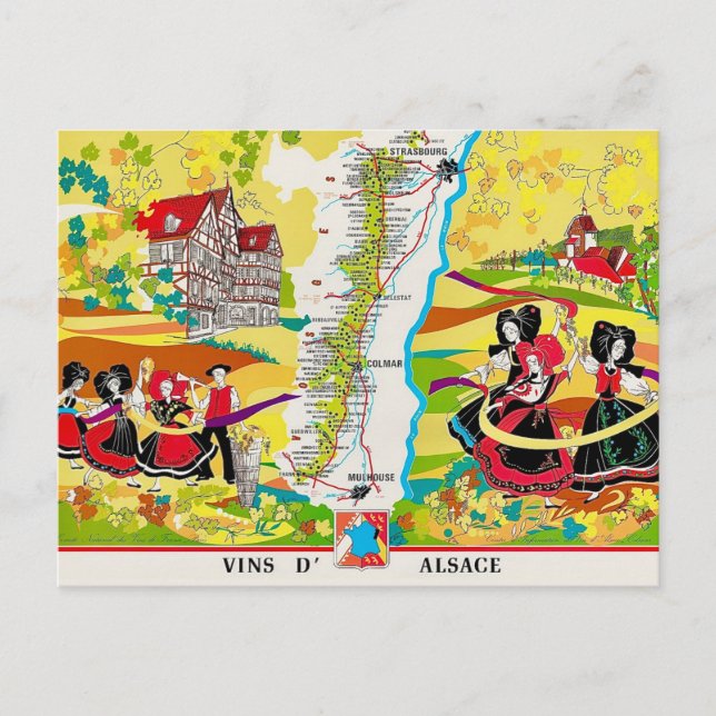 Cartes des vins d'Alsace par millésime (Devant)