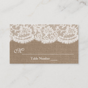 Cartes d'escorte de la collection Mariage Burlap &