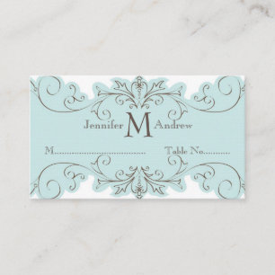 Cartes d'escorte de la table de Mariage de torsion