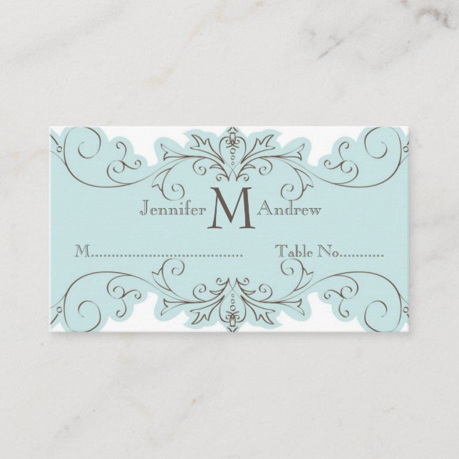 Cartes d'escorte de la table de Mariage de torsion (Devant)