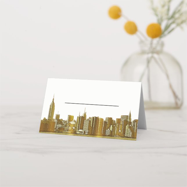 Cartes d'escorte en silhouette bleu do-it-yourself (Devant)