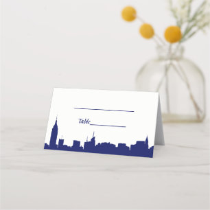 Cartes d'escorte en silhouette bleu do-it-yourself
